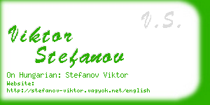 viktor stefanov business card
